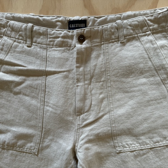 C.O.F. Studios Men’s Fatigue Pants - Ecru - 33 - Picture 2 of 4